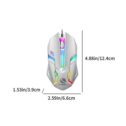 Keyboard, Luminous Keyboard and Mouse Set Hovering Keyboard Mechanical Feeling Gaming Mouse and Keyboard Colourful RGB Lights Wired Keyboard Wired Mouse,Valentines Day Gifts for Him/Her