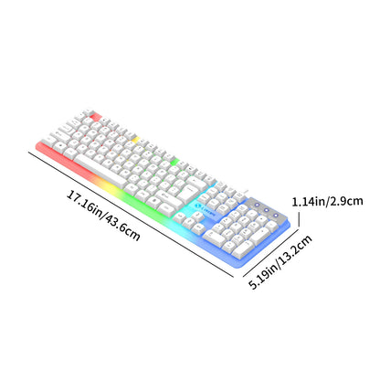 Keyboard, Luminous Keyboard and Mouse Set Hovering Keyboard Mechanical Feeling Gaming Mouse and Keyboard Colourful RGB Lights Wired Keyboard Wired Mouse,Valentines Day Gifts for Him/Her